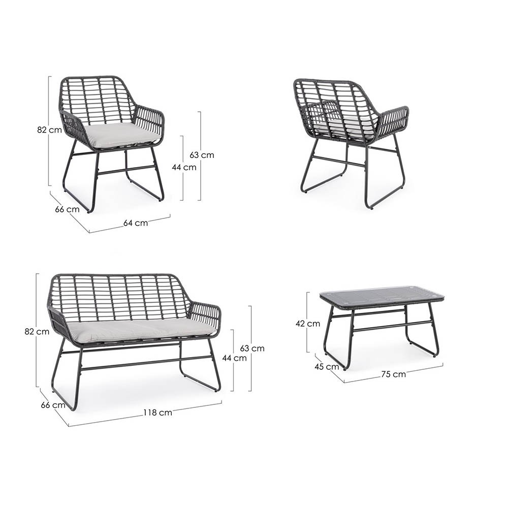 Tuinset geschikt voor het inrichten van uw buitenruimte | kasa-store | bizzotto