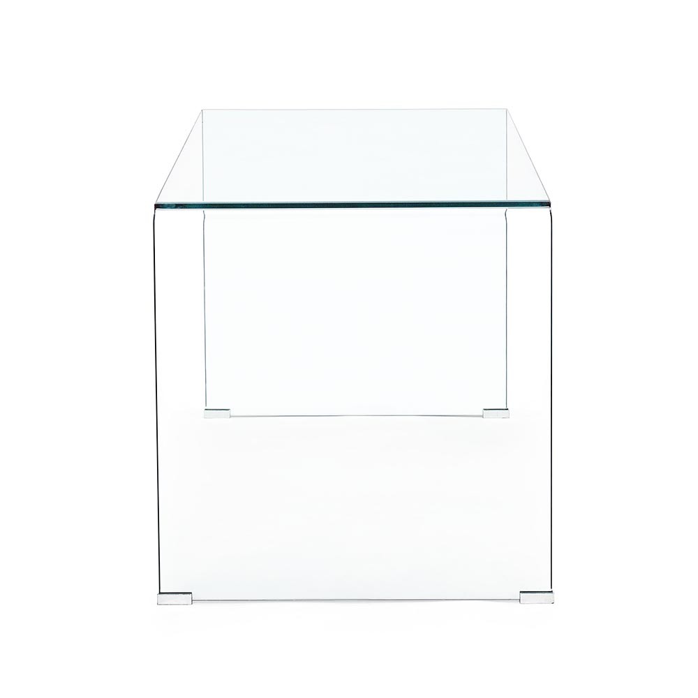 Bureau en verre transparent Iridi de Bizzotto | kasa-store