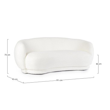 2-seters sofa Tecla Hvit | Bizzotto | Moderne design og komfort