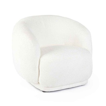 Tecla White Armchair | Bizzotto | Modern Design and Comfort