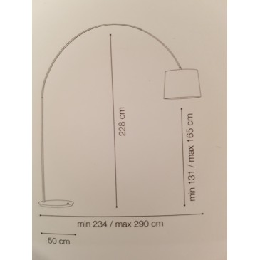 Leđna podna lampa od kromiranog metala s bijelim ili crnim PVC abažurom