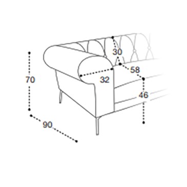 Rosini Divani: Navona to-personers sofa |