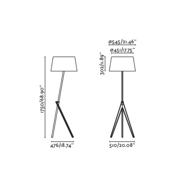 Treewood och Treewood Tray: Skandinavisk designgolvlampa Faro Barcelona | Atmosfärisk och hållbar belysning