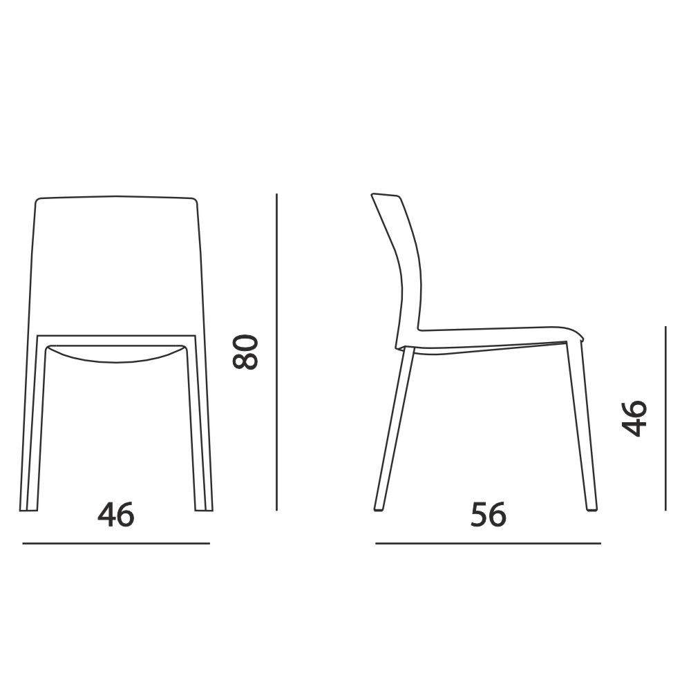 Klia : Chaise moderne en polypropylène | Design, fonctionnalité et résistance | Château