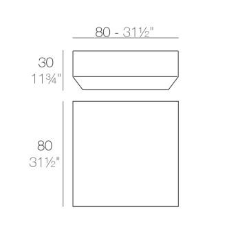 Mesita Vondom Vela 80x80 cm...