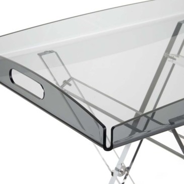 Folding Coffee Table with Acrylic Crystal Tray | Emporium