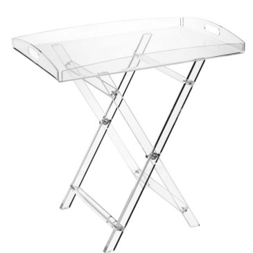 Folding Coffee Table with Acrylic Crystal Tray | Emporium