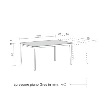 Glatter moderner Tisch: ausziehbar und elegant