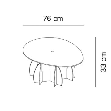 Mesa de centro baixa em Cristal Acrílico | Empório