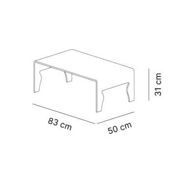 Niedriger Couchtisch aus Acrylkristall | Emporium