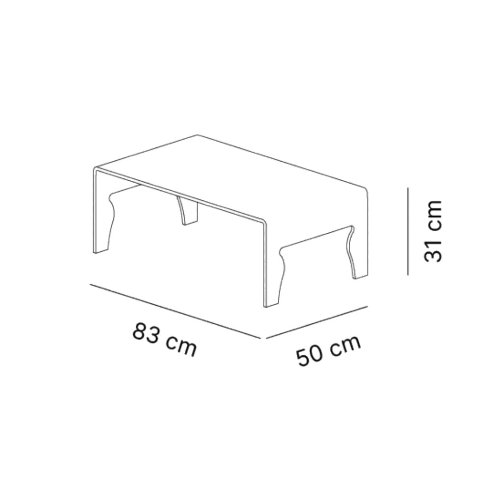 Niedriger Couchtisch aus Acrylkristall | Emporium