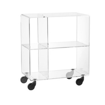 Multifunctionele trolley van acryl: elegant en functioneel