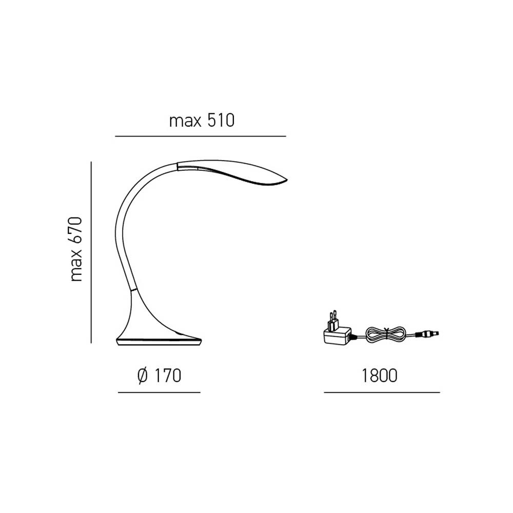 Gea Luce Tischleuchte | Flexibler und dimmbarer Arm