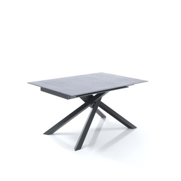 Table tournante Skyler avec plateau pivotant finition effet pierre