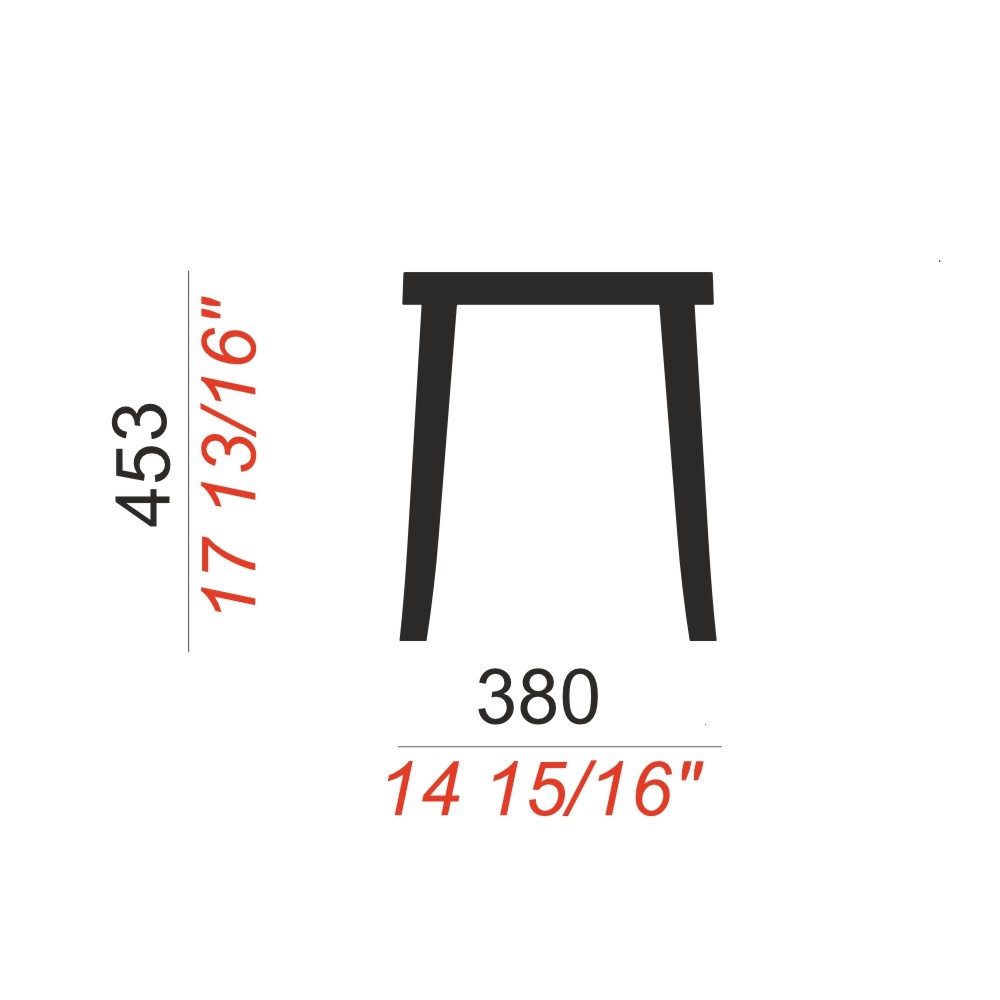 Tabouret bas Torre S adapté à l'intérieur et à l'extérieur | Colos