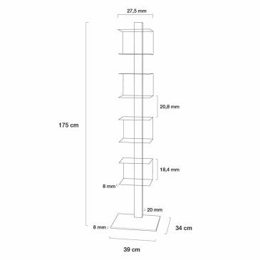 Transparent Design Bookcase | Steel Structure | Vesta