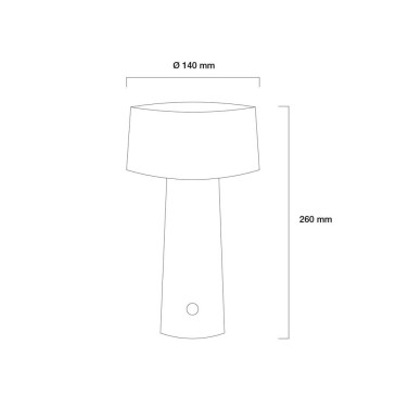 Candeeiro de mesa cogumelo | Design Moderno | LED | ABS | Vesta