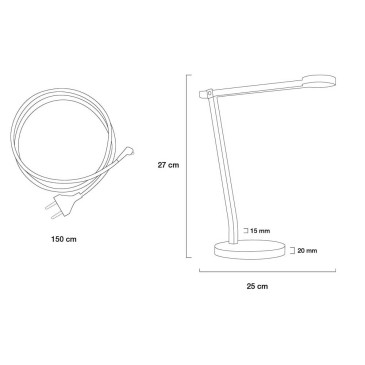 Som vannbordlampe | Akrylkrystall | Aluminium | Vesta