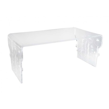 Crystal Coffee Table | Engraved Acrylic Crystal | Unique Design | Vesta