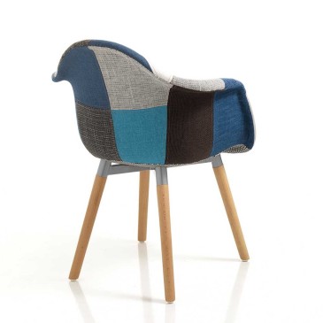 Patchwork armchair suitable for living room and waiting room | Oreste Luchetta