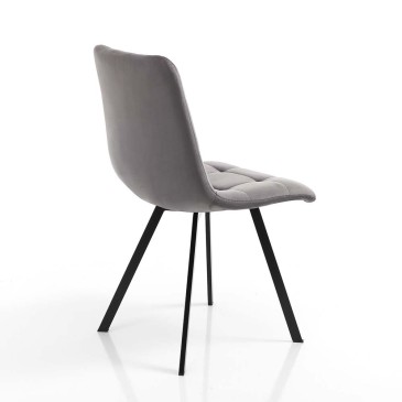 Amelie modern chair covered in velvet-like fabric | kasa-store