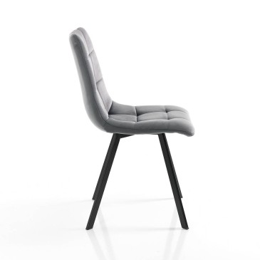 Amelie modern chair covered in velvet-like fabric | kasa-store