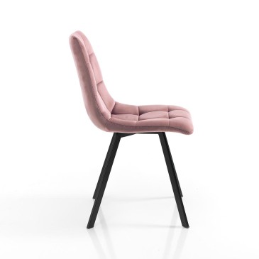 Amelie modern chair covered in velvet-like fabric | kasa-store