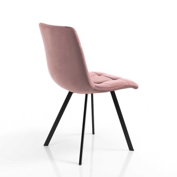 Amelie modern chair covered in velvet-like fabric | kasa-store