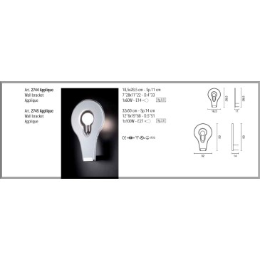 ideal lux ravna zidna lampa tehnički podaci