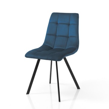 Amelie modern chair covered in velvet-like fabric | kasa-store