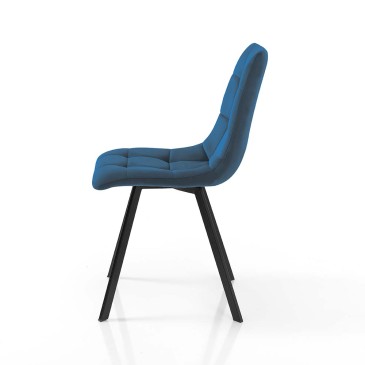 Amelie modern chair covered in velvet-like fabric | kasa-store