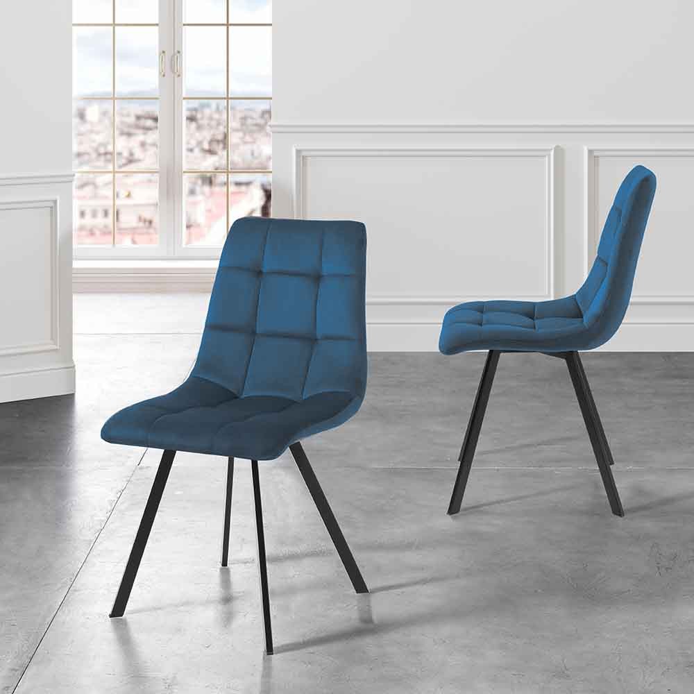 Amelie modern chair covered in velvet-like fabric | kasa-store