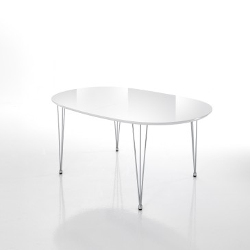 Oval extendable table