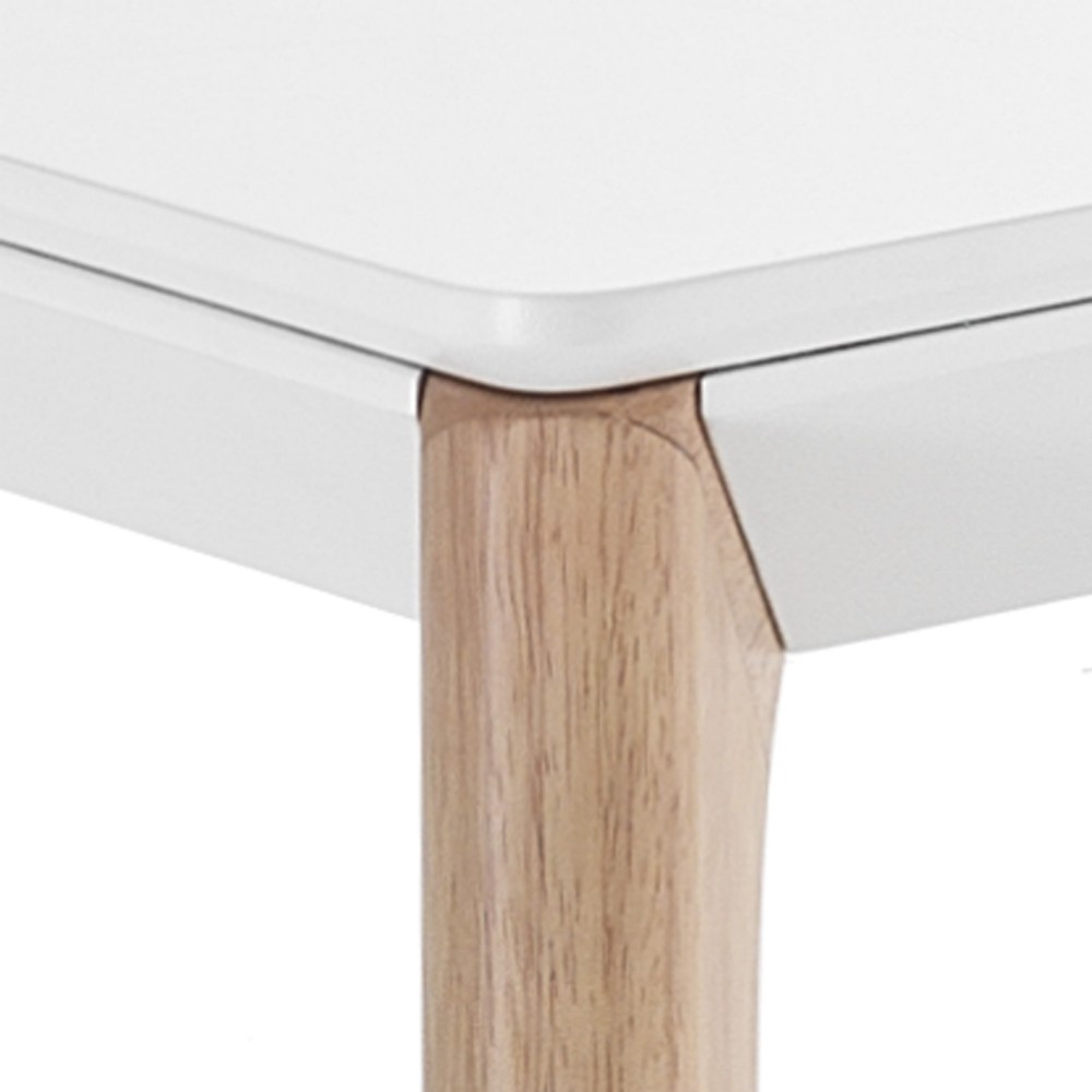 Table extensible Varm, design contemporain sophistiqué, bicolore.