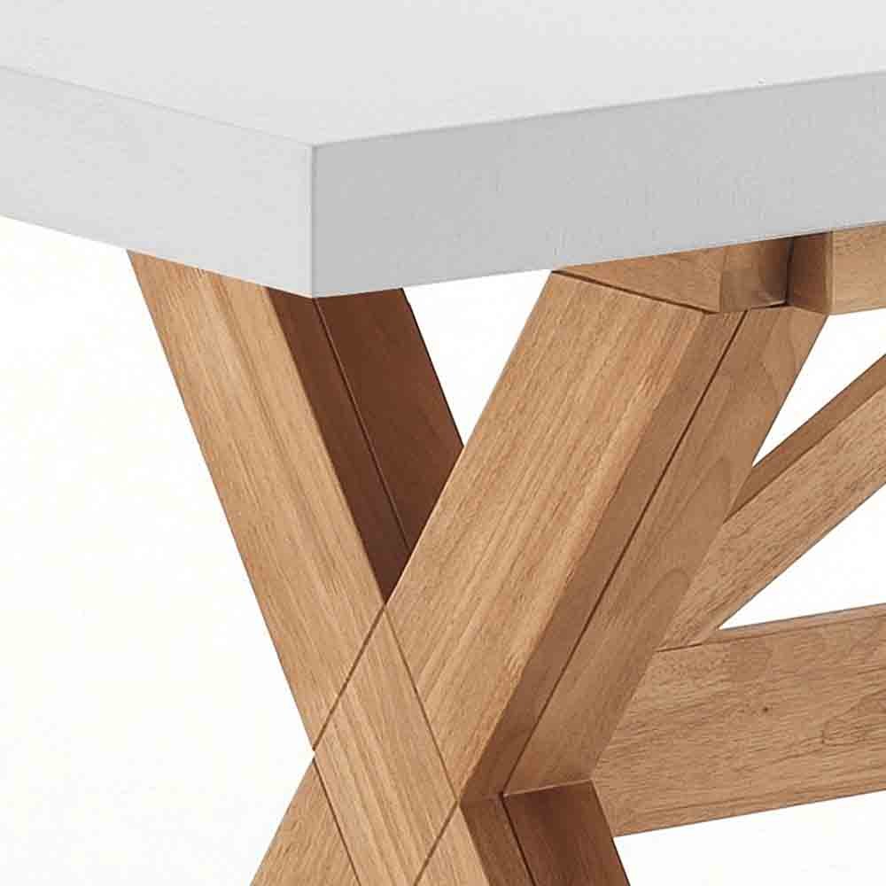 Mesa extensible de estilo nórdico en madera maciza | Oreste Luchetta