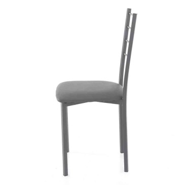 Vivian metal and leather dining chair | kasa-store