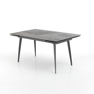 Fox extendable table with glass top | oresteluchetta