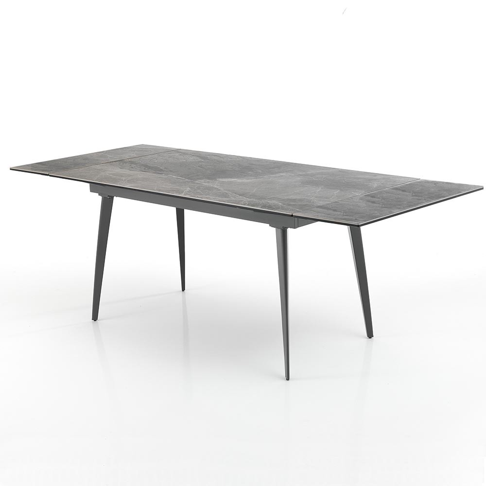 Fox extendable table with glass top | oresteluchetta