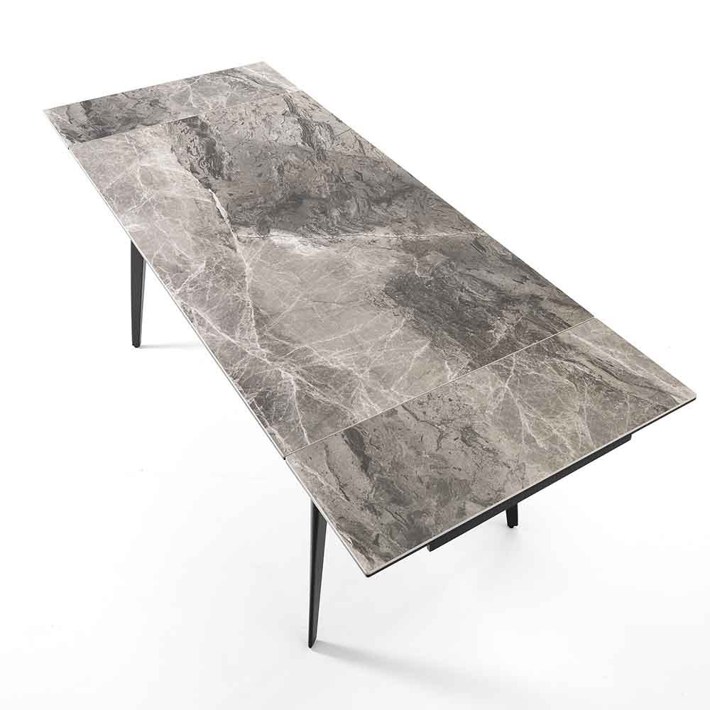 Fox extendable table with glass top | oresteluchetta