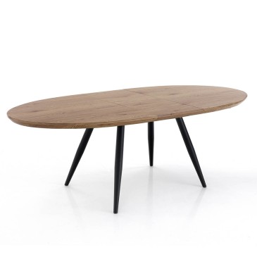 Omega ovale tafel met metalen structuur | Oreste Luchetta