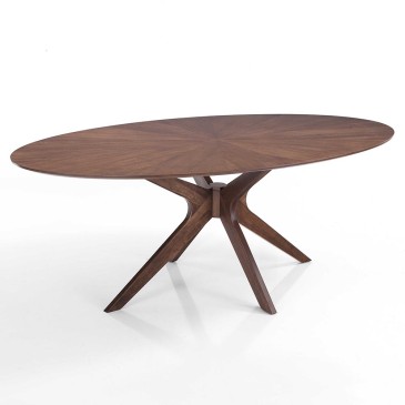 Leon ovale tafel in massief hout | Oreste Luchetta