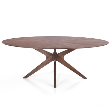 Leon oval table in solid wood | OresteLuchetta