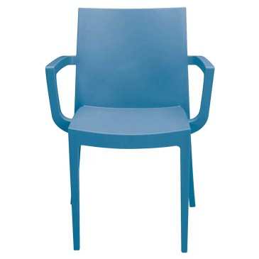 Fauteuil empilable en polypropylène Grandsoleil Venice avec accoudoirs