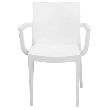 Fauteuil empilable en polypropylène Grandsoleil Venice avec accoudoirs