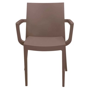 Grandsoleil Venice stapelbare polypropyleen fauteuil met armleuningen