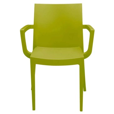 Fauteuil empilable en polypropylène Grandsoleil Venice avec accoudoirs