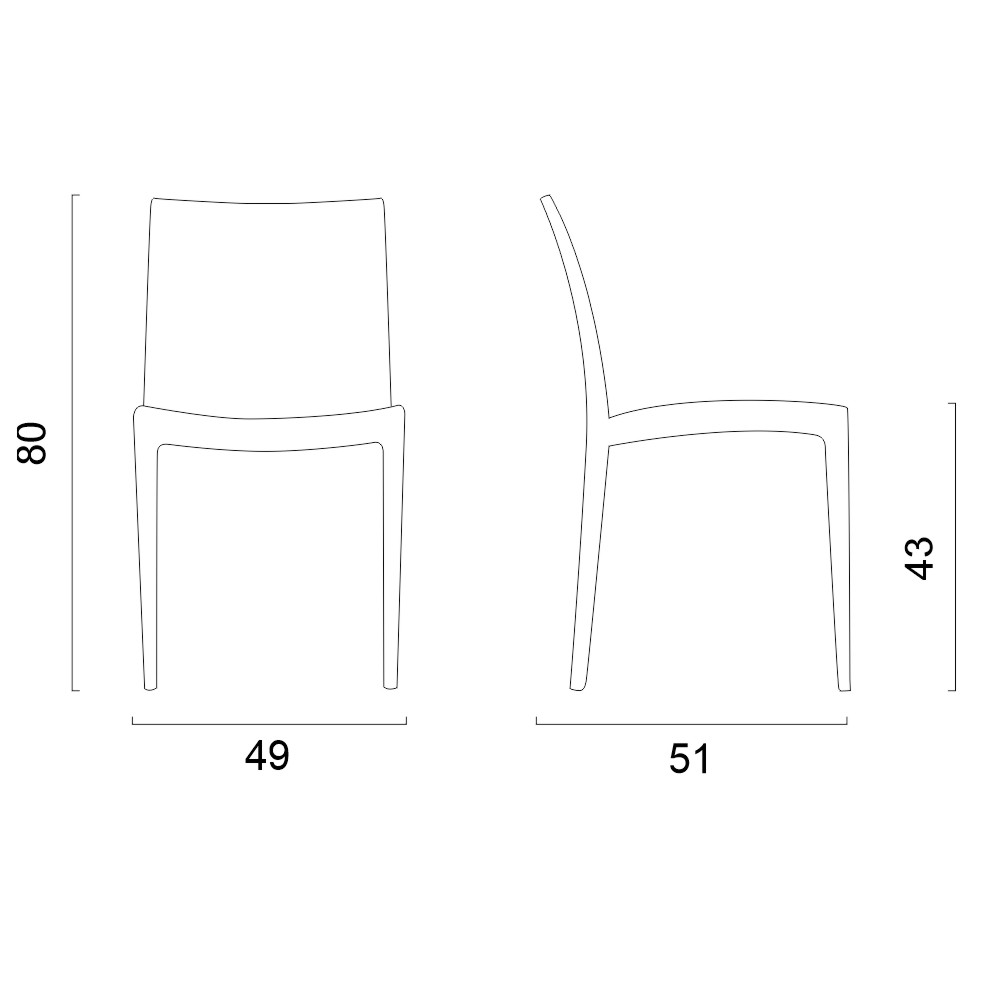 Silla apilable Grandsoleil Firenze de polipropileno