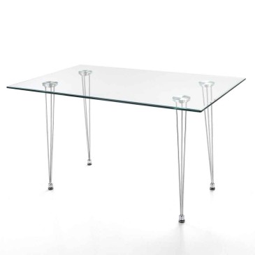 Plano tafel met blad van gehard glas