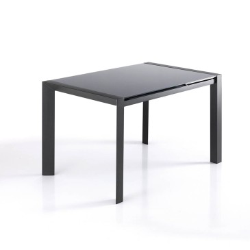 Extendable table Balt by OresteLuchetta with glass top