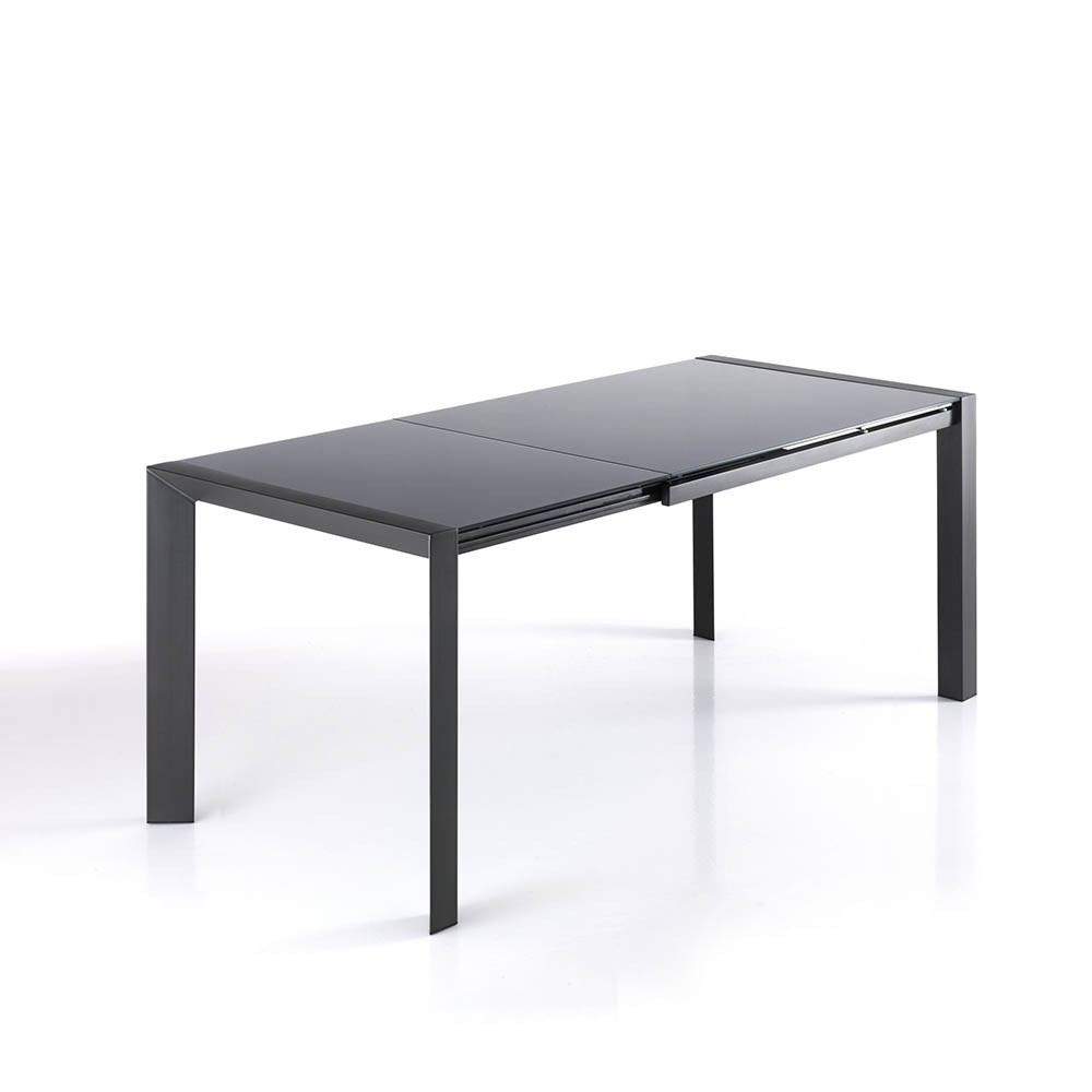 Extendable table Balt by OresteLuchetta with glass top